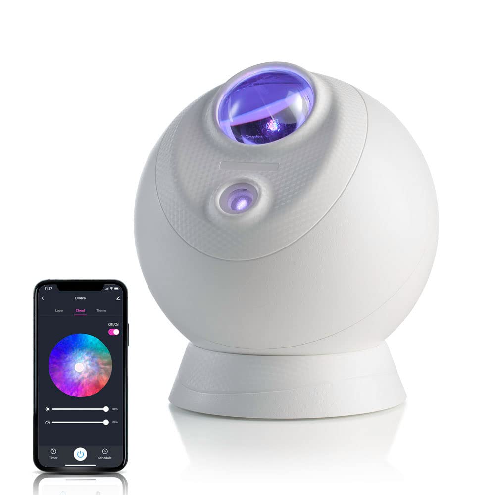Blisslights Sky Lite Evolve - Star Projector, Galaxy Projector, LED Nebula Lighting, WiFi App, for Meditation, Relaxation, Gaming Room, Home Theater, and Bedroom Night Light Gift (Blue Stars)