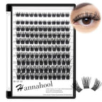10Rows Mixed 10-12-14-16mm /8-10-12-14mm Individual False Eyelashes D Curl Wide Stem Dramatic Black Makeup Cluster Eyelashes Natural Volume Eye Lashes Extensions (HD-lashes kit-10-12-14-16MM Mixed)