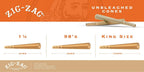 ZIG-ZAG Pre Rolled Cones 1 1/4 Size (900 Pack) Unbleached - Slow Burning Pre Rolled Cones with Tips & Packing Tubes Included - Bulk Pack