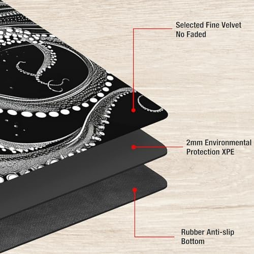 Playmats for Magic: The Gathering MTG Card Game Mat Plus 50 Pcs Card Sleeves, 24 x 14 inch TCG Mat with Stitched Edge for Commander Deck Duskmourn Board Game, Octopuses