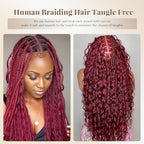 99J Human Braiding Hair 30 Inch Deep Curly Bulk Human Hair for Braiding 2 Bundles 100G No Weft Brazilian Virgin Water Wave Bohemian Braiding Hair Extensions for Boho Knotless Braids 99J Burgundy Micro