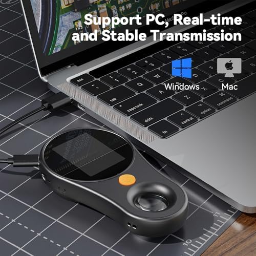 Microscope for Adult-2.0 Inch IPS Screen 100X Pocket Microscope, 3-Level Adjustable LED Lights Portable Handheld Mini Microscope,USB Connection to PC