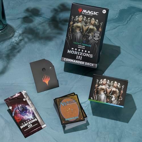 Magic: The Gathering Modern Horizons 3 Commander Deck - Tricky Terrain (100-Card Deck, 2-Card Collector Booster Sample Pack + Accessories)