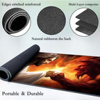 for MTG Game Playmat, for Magic TCG Rubber Play mat,Tabletop Card Playmats with Smooth Surface,Trading Card Inked Game Mat,Battle Game,God Battles