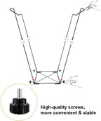 Artigarden Garden Trash Bag Holder - Outdoor Leaf Bag Support Stand Multi-Use Metal Garbage Bag Holder Frame Holds 30-45 Gallons Bag for Camping Leaves Gardening Parties Yard Weeding (Black)