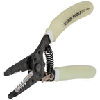 Klein Tools 11055GLW Wire Stripper / Cutter, Made in USA, Klein-Kurve Stripper / Cutter, 10-18 AWG Solid, 12-20 AWG Stranded Wire, Glow in the Dark Grips