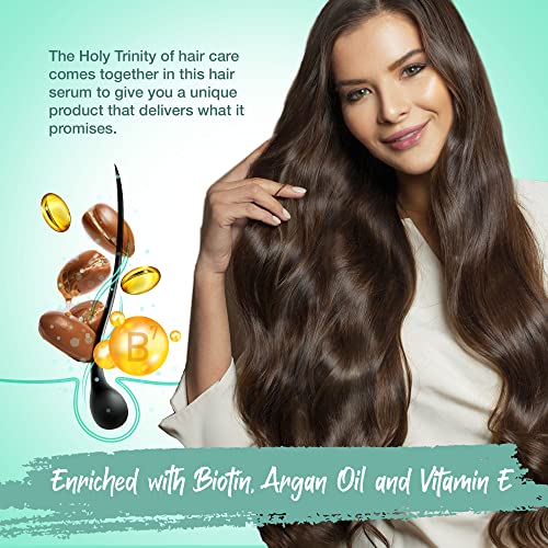 Herstyler Biotin Hair Serum for Women - for Dry and Damaged Hair - Boosts Shine, Hair Growth, Thickening - Non Greasy - 2 Fl. Oz. (2 Pack)