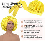 YANIBEST Silk Bonnet for Sleeping Women Satin Bonnet Double Layer Satin Lined Hair Bonnet with Tie Band Curly Hair