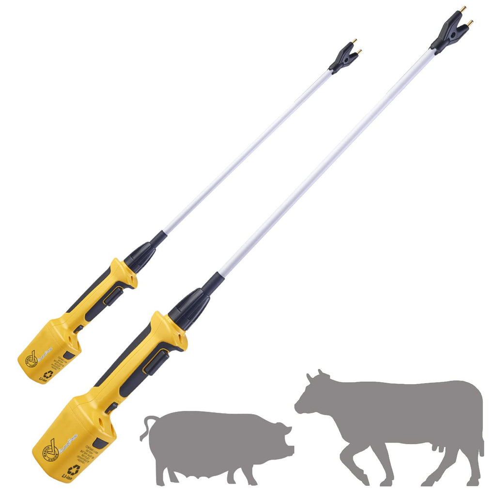 RANCH CHOICE Rechargeable Livestock Prod for Cows Sheep Electric Cattle Prod for Cow Dog Hog Animal Prod with Flexible Shaft (Total 43 INCH)