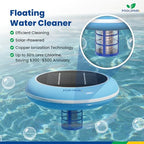 POOLSPARX Solar Pool Ionizer – Copper Pool Ionizer for Above Ground & Inground Pools up to 45,000 Gallons – Solar Powered Pool Ionizer System