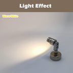 Suzeyar Metal Miniature LED Light,Tiny Spot Lights with Magnet Base,Battery Operated LED Lights,Wireless Miniature Spot Light for Artwork Painting,Jewelry Showcase,DIY Hand Craft (Warm White)