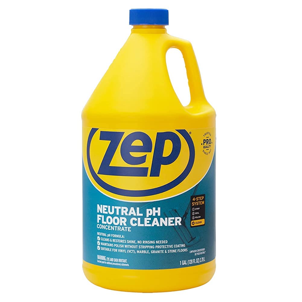 Zep Neutral PH Industrial Floor Cleaner - 1 Gallon - ZUNEUT128 - Concentrated Pro Trusted All-Purpose Floor Cleaner (Pack of 2)