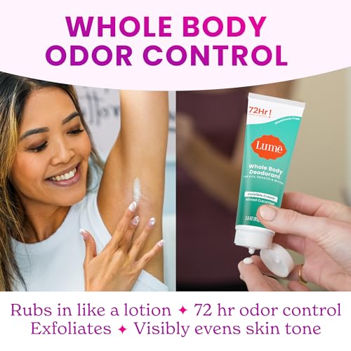 Lume Whole Body Deodorant - Invisible Cream and Solid - 72 Hour Odor Control - Aluminum Free, Baking Soda Free, Skin Safe - 3.0 Ounce Cream and 2.6 Ounce Solid Bundle (Minted Cucumber)