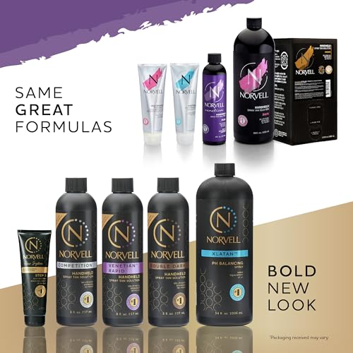 Norvell Spray Tan Solution, Cosmo, Blend of Warm Brown & Cool Violet-Brown Undertones, 8 fl. oz. - Long-Lasting, Handheld Self-Tanning Spray with Tomato Seed Extract, Aloe Leaf