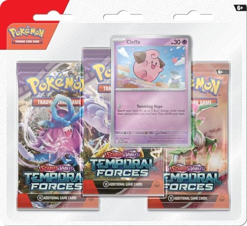 Pokemon TCG: SV5 Temporal Forces 3Pk Blister - Cleffa