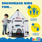 JOYIN Rocket Ship Play Tent Pop up Play Tent Kids Indoor Outdoor Spaceship Playhouse Tent Set