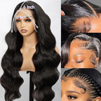Body Wave Lace Front Wigs Human Hair Pre Plucked With Bleached Knots 200 Density HD Lace Frontal Human Hair Wig 13x6 Transparent Lace Front Wigs Human Hair With Baby Hair 28 Inch