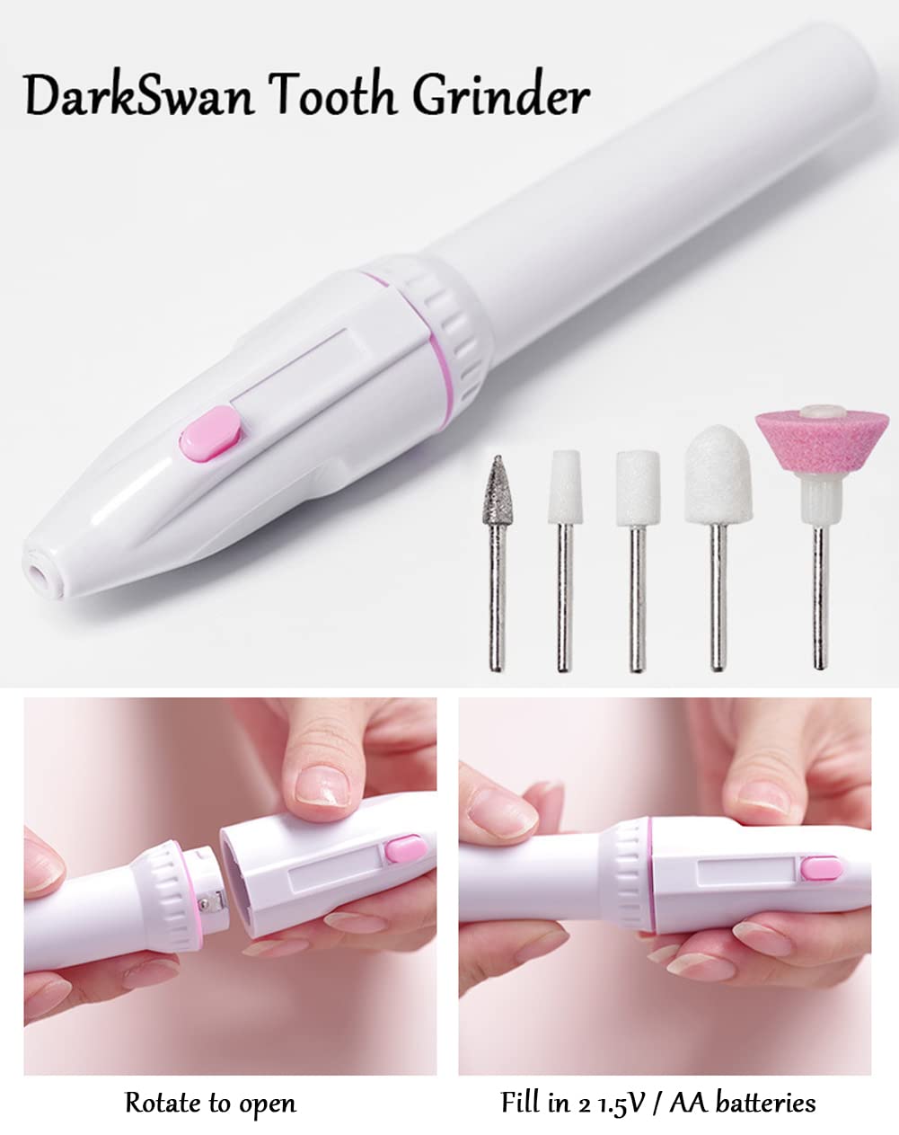 DarkSwan Tooth Grinder, Dental Electric Small Grinder, Polishing And Repairing Teeth, Cleaning And Removing Calculus