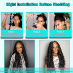 30# Auburn Brown Human Braiding Hair 16 Inch 50 g 1 Bundle Deep Wave Bulk Human Hair for Braiding Curly Human Hair for Boho Braids Wet and Wavy Hair Extensions No Weft Micro Braiding Hair