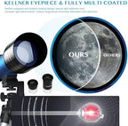 AOMEKIE 40070 Telescopes for Astronomy Beginners and Adults 70mm Astronomical Telescopes with Adjustable Tripod K6/25 Eyepieces Phone Adapter