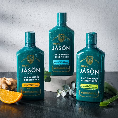 Jason Men's Refreshing 2-in-1 Shampoo and Conditioner, 12 oz