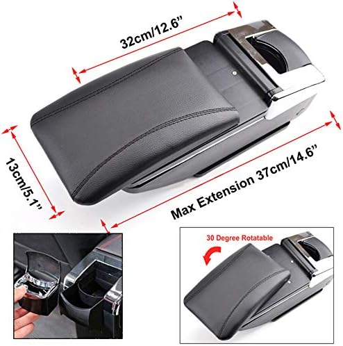 OQHAIR Armrest Box Car Center Console Storage Box Armrest Cup Holder Ash Tray For Holden Trax Tracker 2013 2014 2015 2016 2017