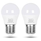 Vgogfly Refrigerator Light Bulb, A15, 40W Equivalent, 5W, 5000K, 120V