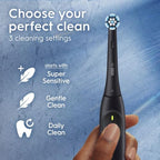 Oral-B iO Series 2 Rechargeable Electric Powered Toothbrush, Pure White with 1 Gentle Care Brush Head - Automatic Pressure Sensor to Protect Gums - 3 Modes - 2 Min Timer