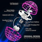 2025 Flying Orb Ball Toy,Cosmic Globe Boomerang Hover Ball Galactic Fidget Spinner, Hand Drone Orbit, Cool Toys Gift for 6 7 8 9 10+ Year Old Boys Girls Teens Outdoor Toys(Pink)