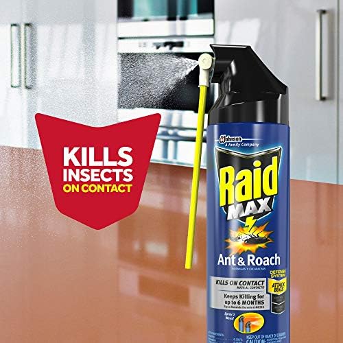 Raid Max Ant & Roach Aerosol Spray 14.50 oz (Pack of 6)