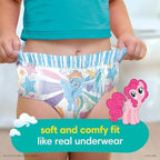 Pampers Easy Ups Pull On Training Underwear Girls, 2T-3T, 2 Month Supply (2 x 140 Count) with Sensitive Water Based Baby Wipes 12X Multi Pack Pop-Top and Refill (1008 Count)