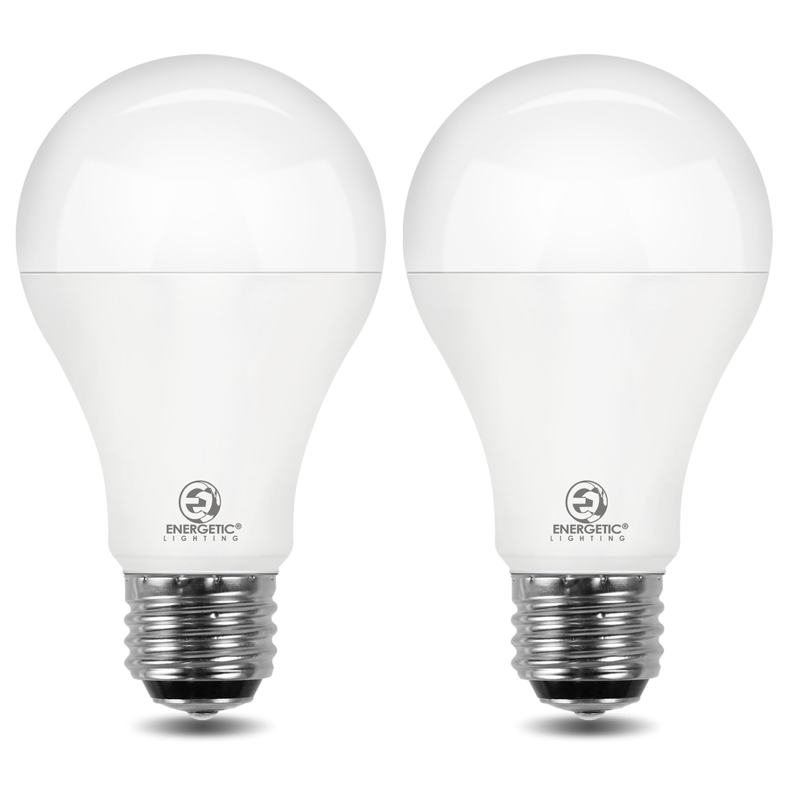 Super Bright 50/100/150W 3-Way A21 LED Light Bulb, 800/1600/2200 Lumens, 4000K Cool White, Non-dimmable, E26 Base, UL Listed, 2-Pack