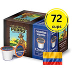 Cafe Don Pedro Colombian Supremo Low Acid Coffee Pods - Compatible with K-cup Coffee Maker, 100% Arabica, Battles Heartburn, Acidic Reflux 72 Low Acid Coffee K Cups