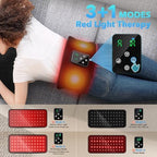 Red Light Therapy, Cordless Infrared Red Light Therapy Belt Wrap with Rechargeable Magnetic LED Screen Controller, Wireless Portable 660nm 850nm Infrared Red Light Therapy for Body Knee Pain Relief