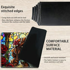 Playmats for Magic: The Gathering MTG Card Game Mat Plus 50 Pcs Card Sleeves, 24 x 14 inch TCG Mat with Stitched Edge for Commander Deck Duskmourn Board Game, Heiress Beast Red Rose