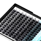Large Pack 8-20mm to Choose D Curl Cluster Eyelash Extensions D Curl Wide Stem Individual False Eyelashes Dramatic Volume Eye Lashes Set Home DIY Lashes (Mixed 14-16-18mm Kit)