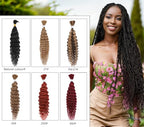 14 Inch Deep Wave Bulk Human Hair for Braiding No Weft Human Braiding Hair 100% Unprocessed Curly Micro Human Hair Braiding Hair Extensions for Boho Braids Wet and Wave (50g/1Pack) #27