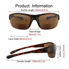 Hyyiyun 3 Pairs Bifocal Wrap Around Sunglasses for Men and Women, Sun Reader UV Protection with 3 Microfiber Pouch