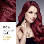KINGMING Wine Red Hair Dye Shampoo 3 in 1 for Gray Hair, Hair Color Shampoo for Women Men Grey Hair Coverage, Herbal Ingredients Champu Con Tinte Para Canas 500ml (Burgundy)