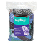 Buffalo Industries (10087PB Recycled Multicolored T-Shirt Cloth Rags, 8 lb. Bag, All-Purpose Rag for Cleaning, Paint Spills and Cleanup, Staining, Polishing, Dusting, Made from Recycled Materials