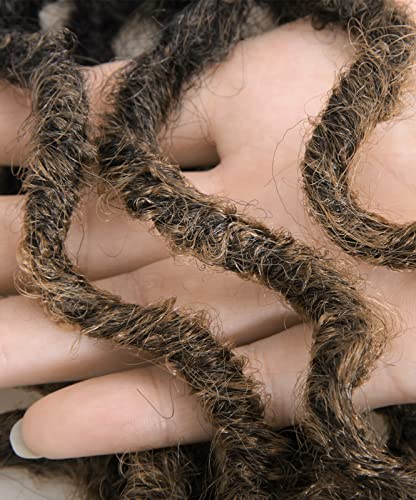 Faux Locs Crochet Hair 24Inch Goddess Locs Crochet Hair, 6Packs Crochet Locs Soft Locs Curly Ends Boho Faux Locs Synthetic Locs Crochet Hair Crochet Braids for Black Women Human Hair(1B/4/30, 24'')