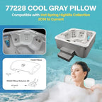 1-Pack 1411501 77228 Spa Neck Pillow for Hot Spring Highlife Series Spas from 2014-Current, 14" L X 5.5”W, Cool Gray, Hot Tub Spa Head Rest Pillows for Watkins Five Years Free Replacement