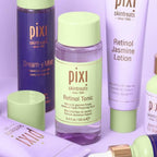 Pixi Retinol Tonic to-Go, Smoothing & Firming Toning, Enhanced with Peptides to Boost Collagen Production, Alcohol-Free Daily Rejuvenating Toner On The Go, 60 Pads