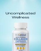 BioOptimal Collagen Peptides Capsules - Grass-Fed, Pasture-Raised Hydrolyzed Protein Supplement for Skin, Hair, & Nails - Non-GMO, Zero Sugar Daily Pills for Men & Women (180 Capsules)