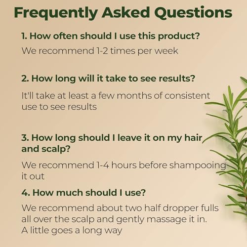 Hair Growth Oil - Organic, Vegan, cruelty free - Rosemary oil, castor oil, pumpkin seed oil, amla oil etc. For thick healthy hair, 1.70 Fl Oz (Pack of 1)