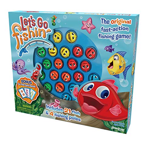 Pressman 58 Let's Go Fishin' Combo Game, Includes Go Fish Card Game