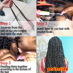 Dorsanee Passion Twist Hair 30 Inch 7 Packs Water Wave Crochet Hair Long Bohemian Curly Braiding Hair for Butterfly Locs, Faux Locs, Boho Style Spring Twist Crochet Braids (1B#)