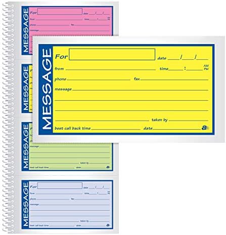 Adams® High Impact Phone Message Book, 2-Part Carbonless, 5-1/4" x 11", 200 Sets per Book (SC1153RB)