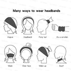 Women's Workout Headbands Non Slip Sport Sweatbands Yoga Hairbands for Travel Fitness Athletic Elastic Moisture Wicking for Girls