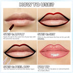 Cilrofelr Peel Off Lip Liner Stain, Long Wear Tattoo Lip Liner with Tweezer, Peel Off Lip Stain with Matte Finish, Long Lasting, Waterproof, Transfer-proof, Highly Pigmented Color (Rose)
